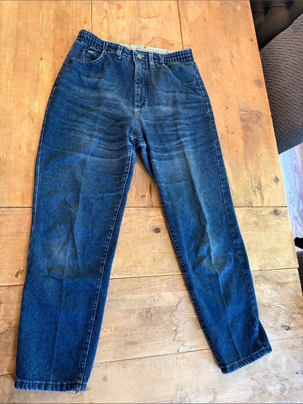 Lee Women's Relaxed Dark Blue Denim Pants